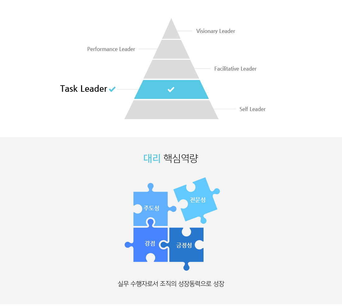 대리 핵심역량 주도성 전문성 긍정성 실무수행자로서 조직의 성장동력으로 성장